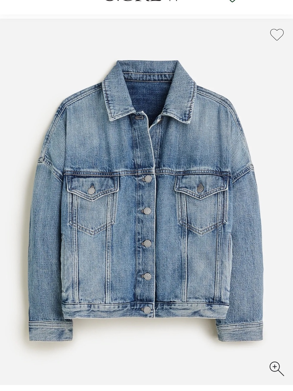 J. Crew limited-edition Point Sur denim trucker jacket in martin wash XL